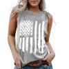4th of july tank tops for women, womens sleeveless shirts, 4th of July Tank Tops Women Patriotic American Flag Distressed Graphic Tank independent Day Tee Top view 1