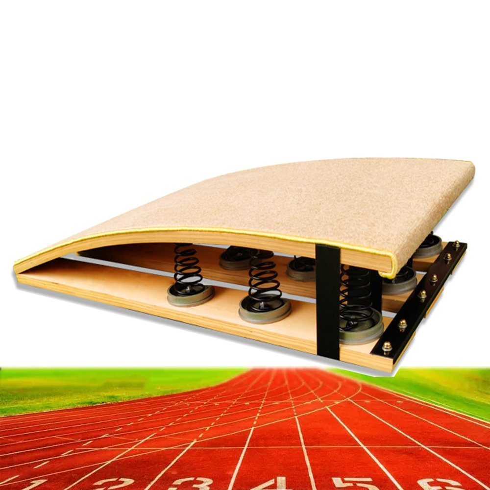 HAIXHX Adults Teens Springs Vault Equipment, 9 Steel Spring Gymnastics Vault Springboards, Ergonomic High Bouncy Gymnastics Equipment