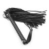 JiaNisAdrA Black, White, red, Three Styles with Nail Whip, Double Nail Spiral Handle Loose Whip Horse Riding Crop, Role-Playing Props (Black) view 1