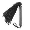 JiaNisAdrA Black, White, red, Three Styles with Nail Whip, Double Nail Spiral Handle Loose Whip Horse Riding Crop, Role-Playing Props (Black) view 4