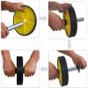 Wheel Roller Abdominal Workout for Exercise and Knee Mat (Silver and Black) view 2