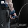 DMoose Fitness Lifting Straps - 4mm Neoprene Padded Wrist Straps for Weightlifting & Powerlifting - Cotton Lifting Strap with Silicone Grip for Men & Women (Navy Blue) view 3