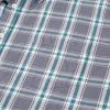 Alimens & Gentle Mens Plaid Long Sleeve Shirt Grey Green Gingham Regular Fit Button Down Shirt Business Work Dress Shirts view 4