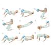 QANYEGN 25cm Heavy Duty Yoga Exercise, 3 Colors Pilates Workout Equipment, PVC Material Pilates for Home Gym ARY(Blue) view 3