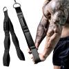 MANUEKLEAR Tricep Rope Cable Attachment Handles, Greater Range of Motion, Tricep Pull Down Rope for Push Downs, Crunches, Facepulls for Professional Gym (Black) view 1