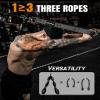 MANUEKLEAR Tricep Rope Cable Attachment Handles, Greater Range of Motion, Tricep Pull Down Rope for Push Downs, Crunches, Facepulls for Professional Gym (Black) view 2