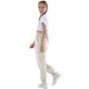 Rolanko Big Girls Cargo Pants Elastic Waist Cargo Jogger Pants for Girl Kids (Beige, 10-11 Years) view 3