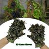 Opaeroo 2 Pair 3D Leaf Camo Camouflage Hunting Suits Accessories Leafy Gloves Ghillie Suit Outdoor Anti-Slip Sports Hunting Gloves for Men view 4