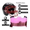 GIKYTEC Football Visor Football Helmet Visor Scratch Resistant UV Block Facial Protection Visor for Youth & Adult (Clear Pink) view 2