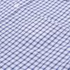 Alimens & Gentle Mens Plaid Button Down Shirts Long Sleeve Blue Gingham Regular Fit Shirt Formal Business Dress Shirt view 4