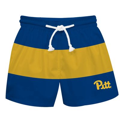 Vive La Fete UNIVERSITY of PITTSBURGH Boy's Swim Trunks Kid Shorts - Toddler Boy Swimwear Quick Dry 4-Way Stretch Swimming Trunks