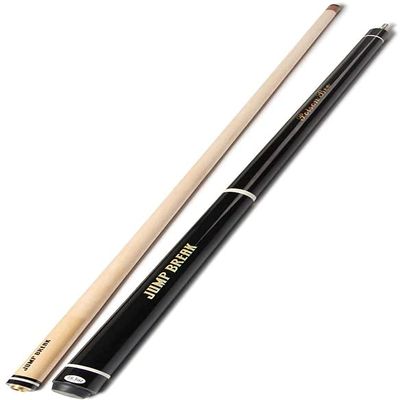 WLONKClassic 54 Inch Handmade Maple 3/4 Joint Pool Cue American Nine Ball 13Mm Tip Punching Jumping One Body Rod(Color:Black)