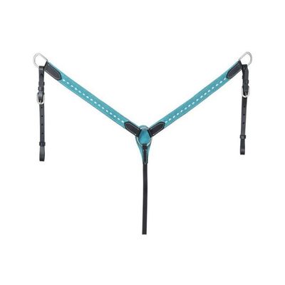 King Series Buckstitch Breastcollar Turquoise
