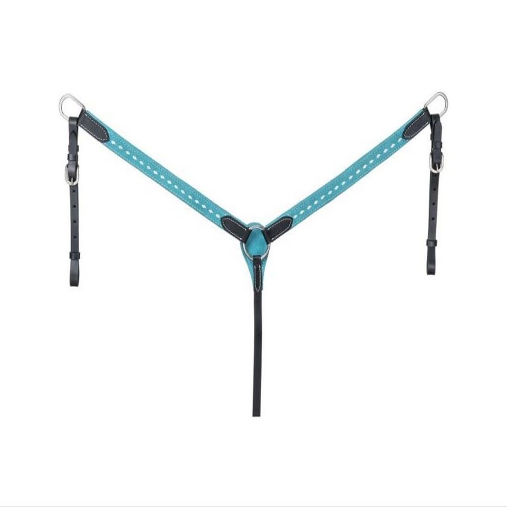 King Series Buckstitch Breastcollar Turquoise