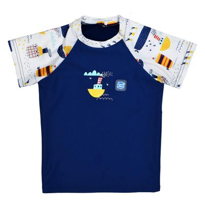 Splash About Kids UV Protection Rash Top Guard Vest (US, Age, 2 Years, 3 Years, Tug Boats)