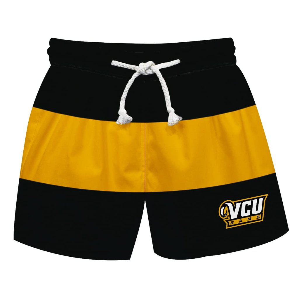 Vive La Fete VIRGINIA COMMONWEALTH UNIVERSITY Boy's Swim Trunks Kid Shorts - Toddler Boy Swimwear Quick Dry 4-Way Stretch Swimming Trunks