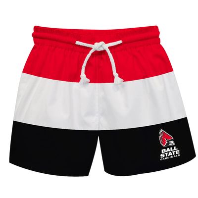 Vive La Fete Ball State University Boy's Swim Trunks Kid Shorts - Toddler Boy Swimwear Quick Dry 4-Way Stretch Swimming Trunks
