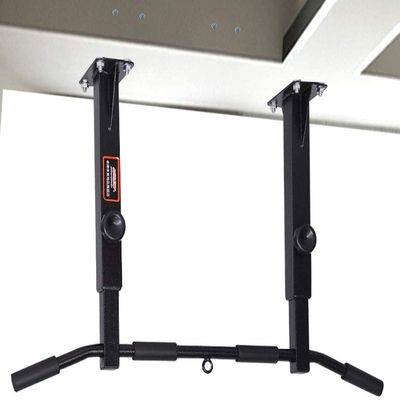 JYDQM Pull Up Bar Indoor Home Fitness Strength Training Wall Mounted Pull Up Bar Chin Up Exercise Bar Gym Station Home Full Body Trainer with Punching Bag Eyelet for Boxing Power Ropes Slings