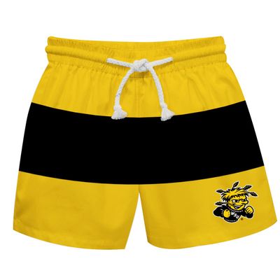 Vive La Fete WICHITA STATE UNIVERSITY Boy's Swim Trunks Kid Shorts - Toddler Boy Swimwear Quick Dry 4-Way Stretch Swimming Trunks