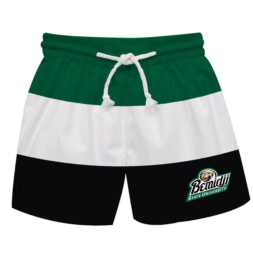 Vive La Fete BEMIDJI STATE UNIVERSITY Boy's Swim Trunks Kid Shorts - Toddler Boy Swimwear Quick Dry 4-Way Stretch Swimming Trunks