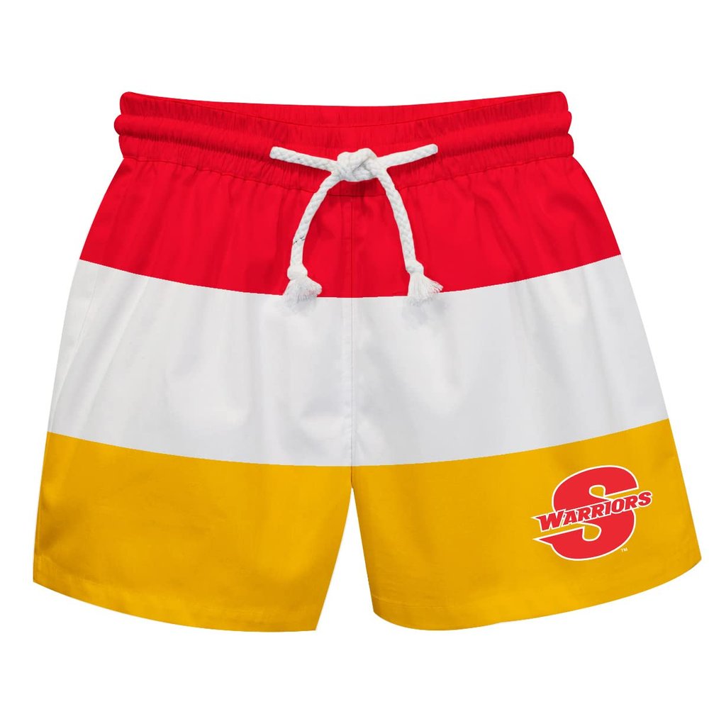 Vive La Fete California State University Stanislaus Boy's Swim Trunks Kid Shorts - Toddler Boy Swimwear Quick Dry 4-Way Stretch Swimming Trunks