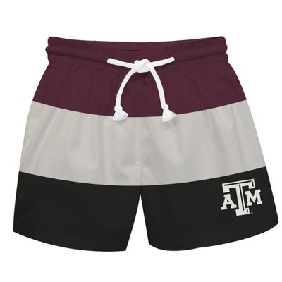 Vive La Fete Texas AM Aggies Boy's Swim Trunks Kid Shorts - Toddler Boy Swimwear Quick Dry 4-Way Stretch Swimming Trunks