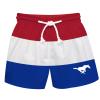 Vive La Fete SMU Mustangs Boy's Swim Trunks Kid Shorts - Toddler Boy Swimwear Quick Dry 4-Way Stretch Swimming Trunks view 1