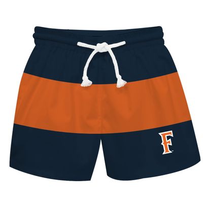 Vive La Fete CALIFORNIA STATE UNIVERSITY - FULLERTON Boy's Swim Trunks Kid Shorts - Toddler Boy Swimwear Quick Dry 4-Way Stretch Swimming Trunks