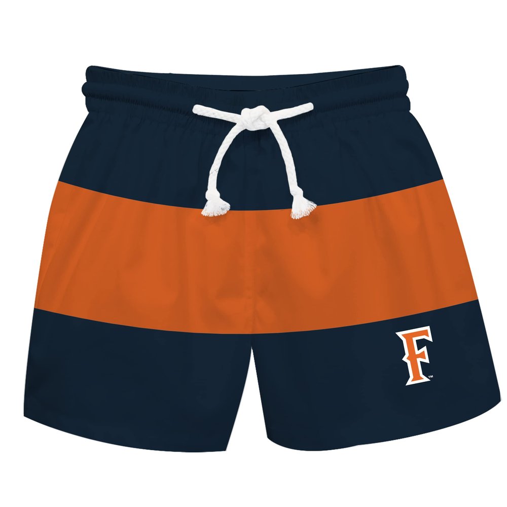 Vive La Fete CALIFORNIA STATE UNIVERSITY - FULLERTON Boy's Swim Trunks Kid Shorts - Toddler Boy Swimwear Quick Dry 4-Way Stretch Swimming Trunks