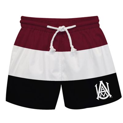 Vive La Fete ALABAMA A&M UNIVERSITY Boy's Swim Trunks Kid Shorts - Toddler Boy Swimwear Quick Dry 4-Way Stretch Swimming Trunks