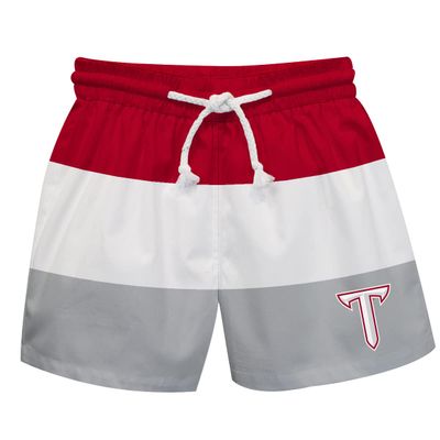 Vive La Fete TROY UNIVERSITY Boy's Swim Trunks Kid Shorts - Toddler Boy Swimwear Quick Dry 4-Way Stretch Swimming Trunks