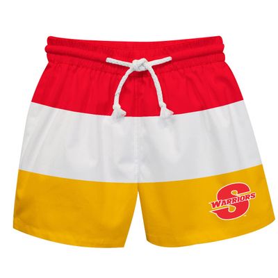 Vive La Fete California State University Stanislaus Boy's Swim Trunks Kid Shorts - Toddler Boy Swimwear Quick Dry 4-Way Stretch Swimming Trunks