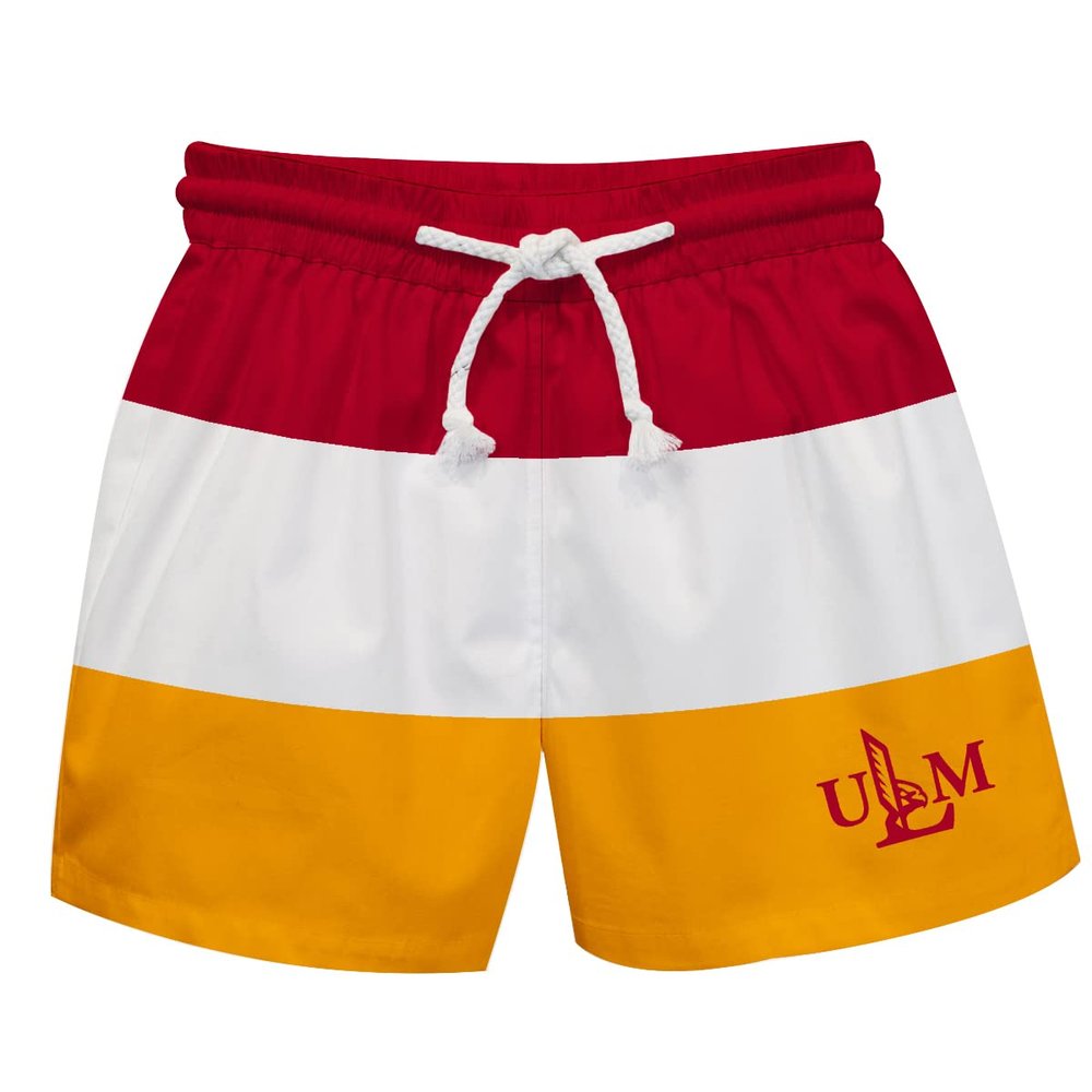 Vive La Fete UNIVERSITY of LOUISIANA MONROE Boy's Swim Trunks Kid Shorts - Toddler Boy Swimwear Quick Dry 4-Way Stretch Swimming Trunks
