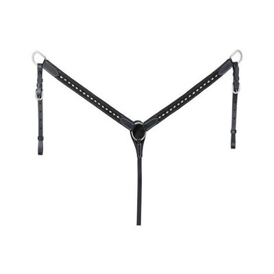 King Series Buckstitch Breastcollar Black