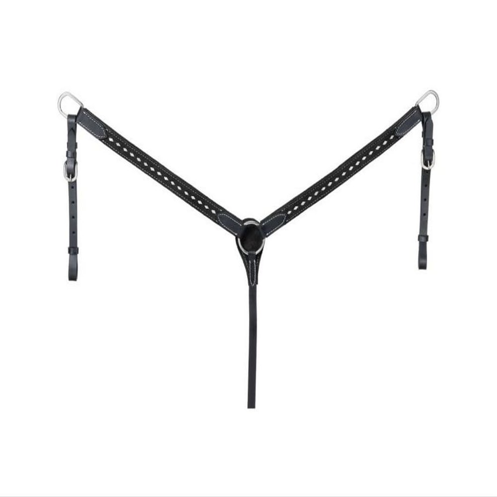 King Series Buckstitch Breastcollar Black