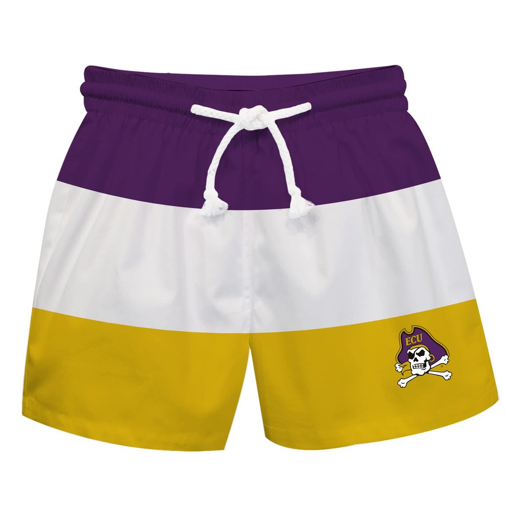 Vive La Fete East Carolina Pirates Boy's Swim Trunks Kid Shorts - Toddler Boy Swimwear Quick Dry 4-Way Stretch Swimming Trunks