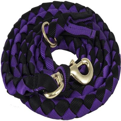 Mustang Braided Loping Lead Purple/Black