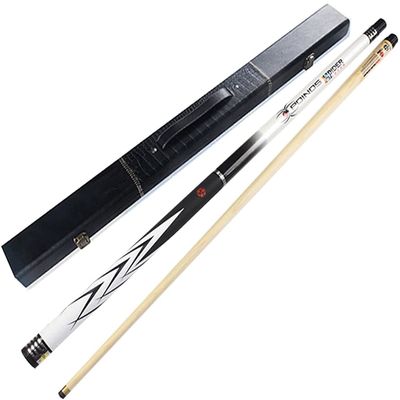 WLONKMaple Pool Cue 57Inch Adult, 1/2 Split High-Performance Pool Cue Stick 19Oz Sport Silicone Grip, Handmade Snooker Cue Adult 9.5-11.5-13Mm(Color:Rod Box ;Size:11.5Mm)