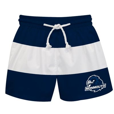 Vive La Fete MONMOUTH UNIVERSITY Boy's Swim Trunks Kid Shorts - Toddler Boy Swimwear Quick Dry 4-Way Stretch Swimming Trunks