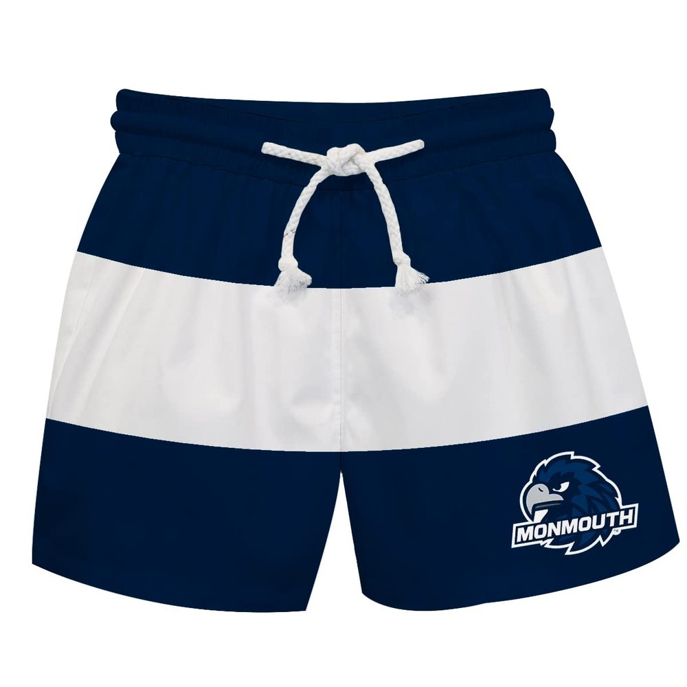 Vive La Fete MONMOUTH UNIVERSITY Boy's Swim Trunks Kid Shorts - Toddler Boy Swimwear Quick Dry 4-Way Stretch Swimming Trunks