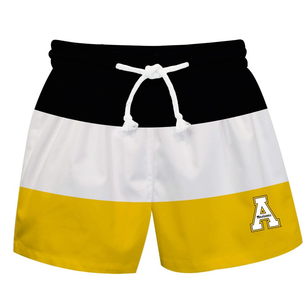 Vive La Fete Appalachian State Boy's Swim Trunks Kid Shorts - Toddler Boy Swimwear Quick Dry 4-Way Stretch Swimming Trunks
