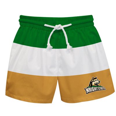 Vive La Fete Wright State University Boy's Swim Trunks Kid Shorts - Toddler Boy Swimwear Quick Dry 4-Way Stretch Swimming Trunks