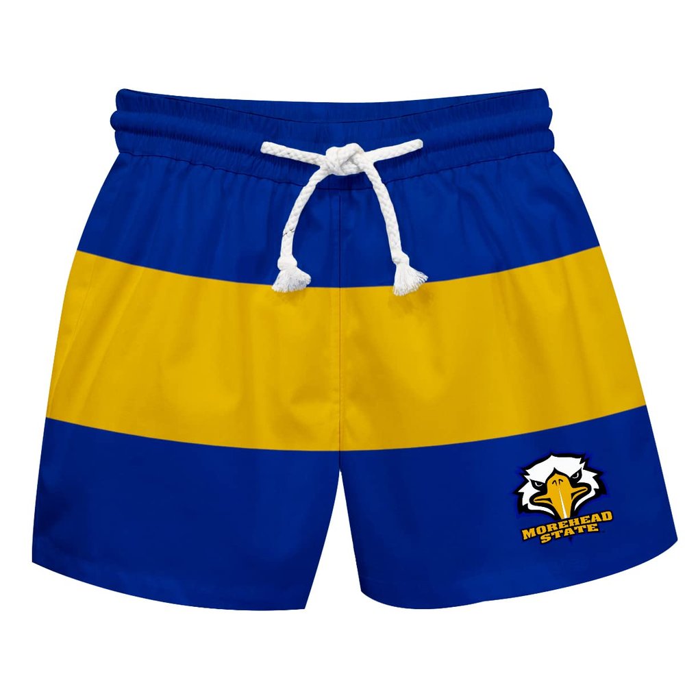 Vive La Fete MOREHEAD STATE UNIVERSITY Boy's Swim Trunks Kid Shorts - Toddler Boy Swimwear Quick Dry 4-Way Stretch Swimming Trunks