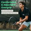 ADV Dry Tennis Overgrip Tape - 3, 12, 30, 60 Pack - FeltTac Tennis Racket Grip Tape - Ultra Absorbent Tennis Grip Tape - Comfort Tennis Racket Grips - Tennis Grips Overgrip (6-Pack Black) view 2