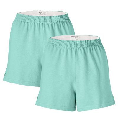 Soffe Juniors' Short, Washed Turquoise, Medium (2-Pack)