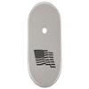 NDZ Performance Magazine Base Plate Finger Extension for Smith & Wesson CSX 9mm 10 Round  US Wave Flag, Laser Engraved Anodized Aluminum in Silver view 1