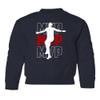 superhotapparel Embiid 2023 Best Player Philadelphia Basketball Youth Crewneck Sweatshirt (Navy, Youth Large) view 1