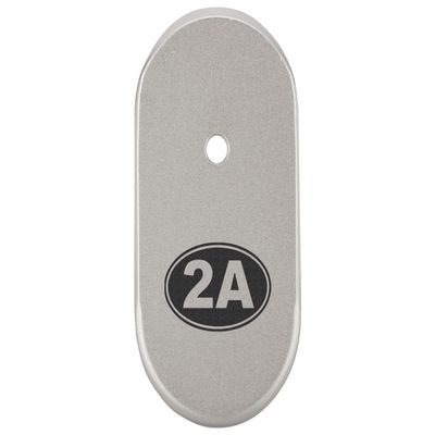 NDZ Performance Magazine Base Plate Finger Extension for Smith & Wesson CSX 9mm 10 Round  2A Second Amendment Emblem, Laser Engraved Anodized Aluminum in Silver