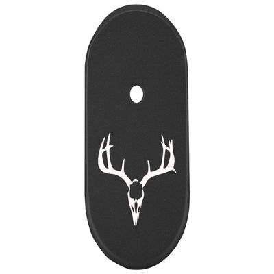 NDZ Performance Magazine Base Plate Finger Extension for Smith & Wesson CSX 9mm 10 Round Deer Skull 1, Laser Engraved Anodized Aluminum in Black