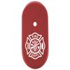 NDZ Performance Magazine Base Plate Finger Extension for Smith & Wesson CSX 9mm 10 Round  Fire Department Emblem, Laser Engraved Anodized Aluminum in Red view 1